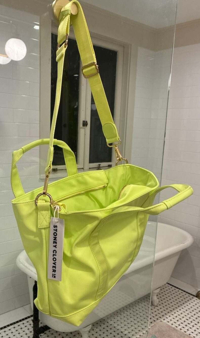 Stoney Clover Lane Classic Nylon Tote Bag in Lime